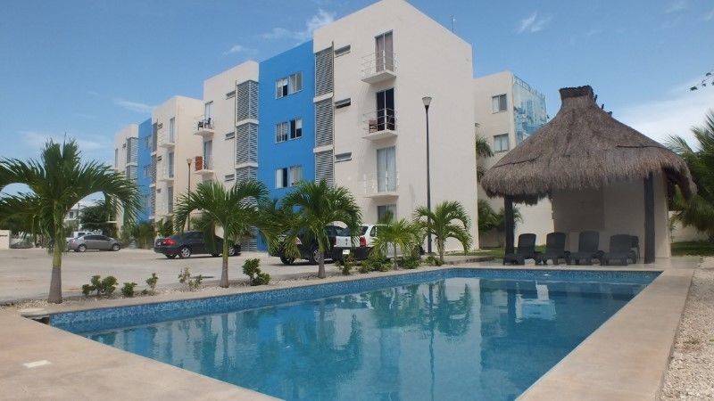 Residential building painted in white and blue at Punta Estrella