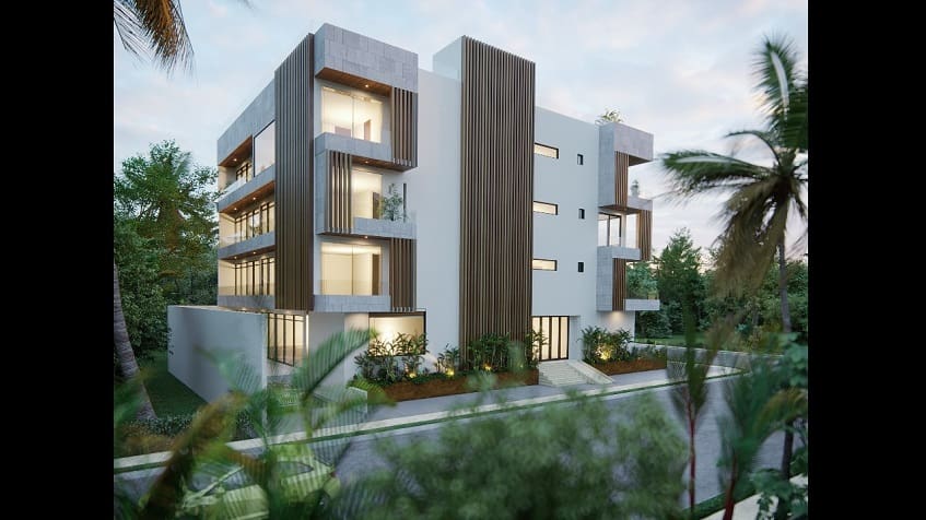 View of residential building from the street at Helena Tulum Luxury Homes