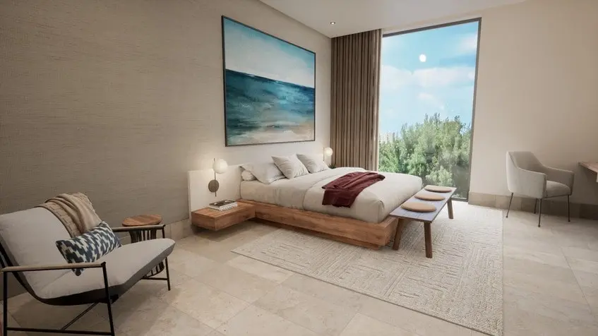 Interior Bedroom in Brhiza del Mar Puerto Morelos