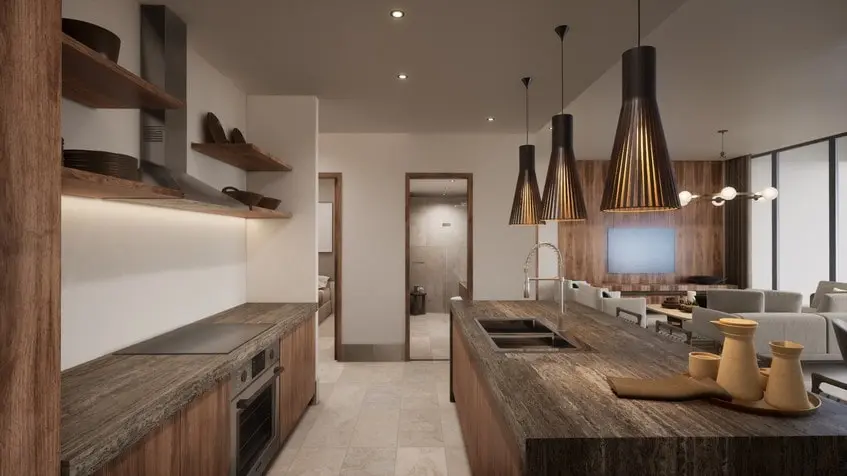 Kitchen in Brhiza del Mar Puerto Morelos