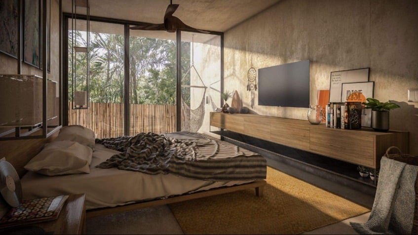 Large bedroom with terrace at Ophelia Tulum