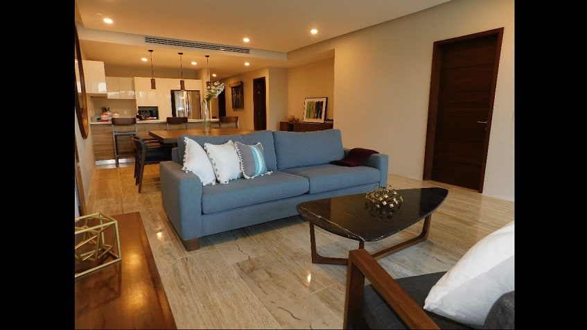 Large living room with kitchen at Torre Avia Country Village