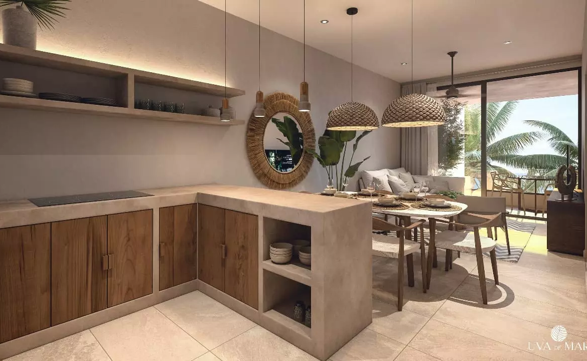 Integral kitchen with terrace in Uva del Mar Puerto Morelos