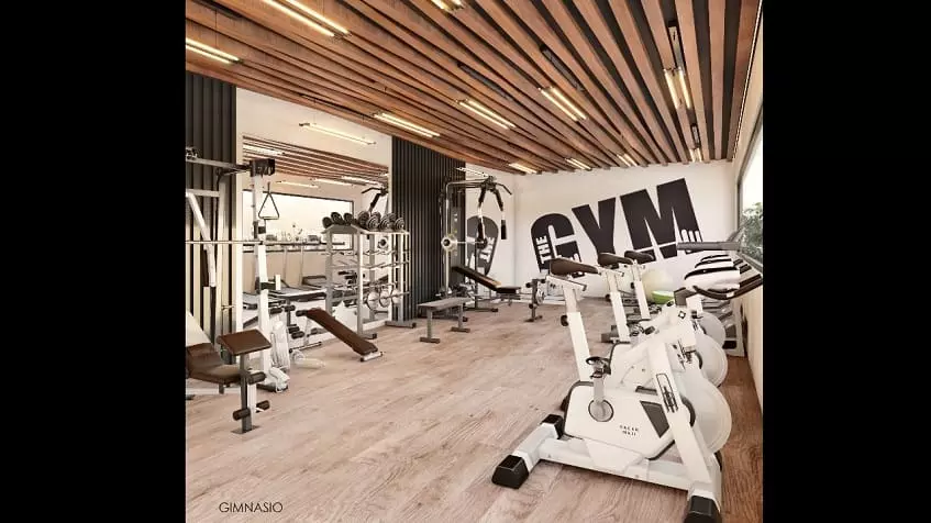 A Gym with spinning bikes in Kukulkan Tulum
