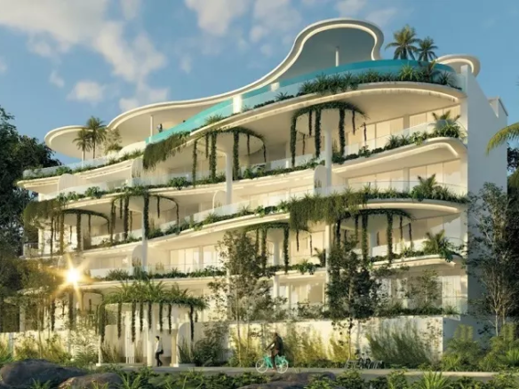 Exterior facade complete with plant decoration at Muuk Karant Tulum