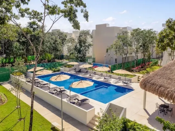Semiaerial view Sak Ya Residencial Playa del Carmen | Condos for Sale