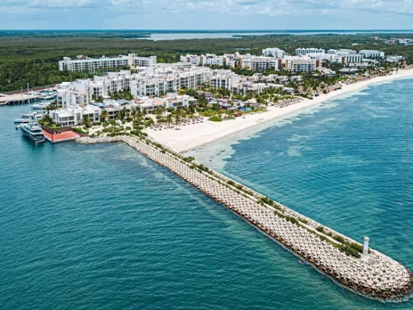 Aerial View La Amada Residences Playa Mujeres | Luxury OceanView Condos