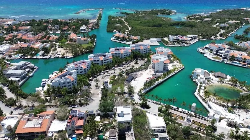 Aerial View Gran Peninsula Puerto Aventuras