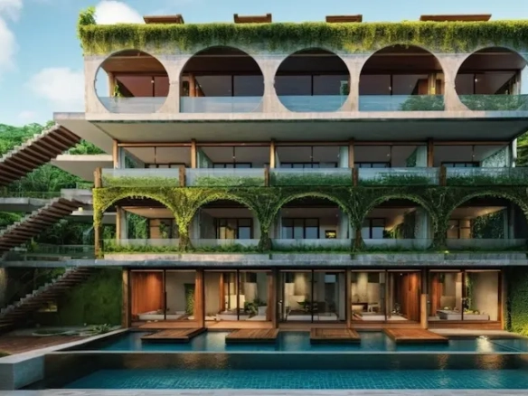 Facade rear Aldea Om Tulum