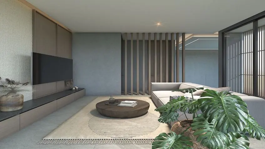 Living room in Kachava Lux Tulum