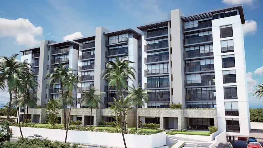 Facade side in Agua 9 Cancún Vía Cumbres