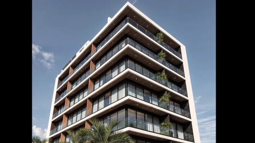 A Facde Building with Many balconies in Macondo Punta Esmeralda Playa del Carmen