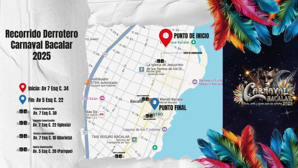Bacalar Carnival Parade Route