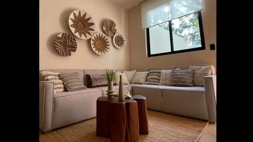 Living room in Tulum Jungle Park Residences