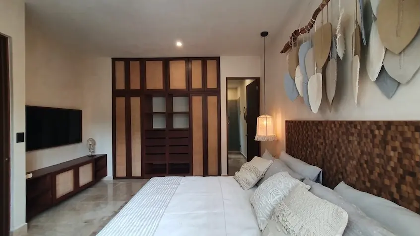 Main bedroom in Tulum Jungle Park Residences