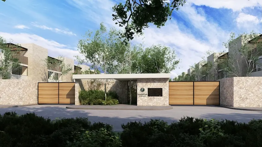Main entry in Tulum Jungle Park Residences
