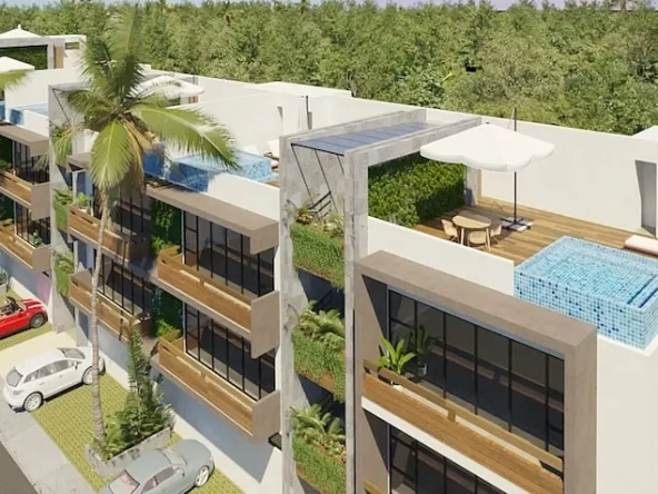 Aerial View Home Tulum Condos