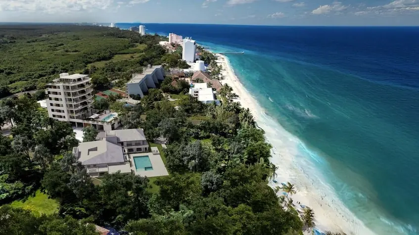Aerial View North Beach Cozumel