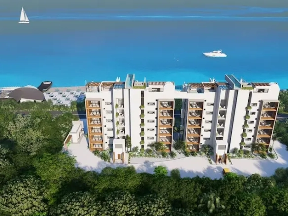 Rear Facade Aerial View Existence Cozumel