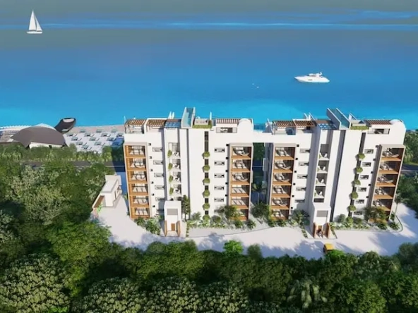 Rear Facade Aerial View Existence Cozumel