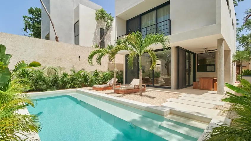Facade House Pool in Flora Fauna Tulum