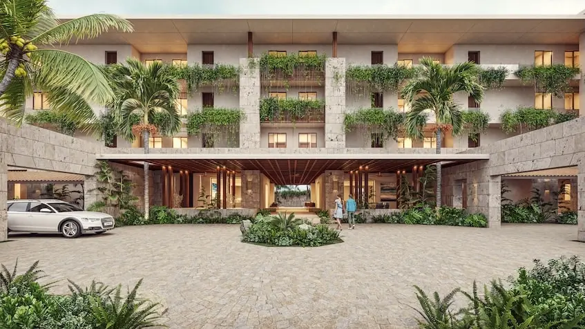 A front facade in Oceanna Residences Playa del Carmen