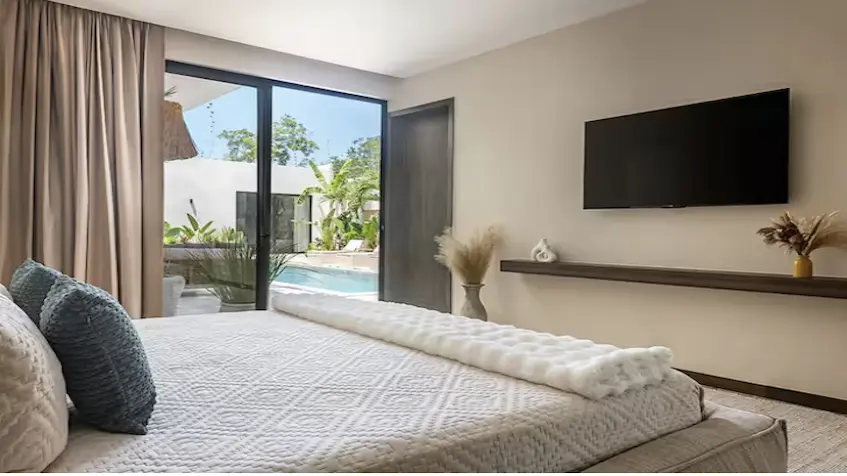 Interior bedroom in Villa Stephanie Tulum