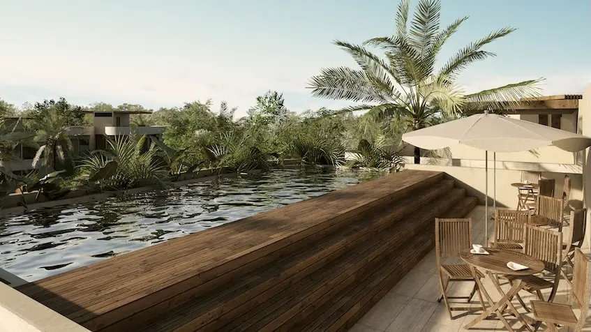 Pool with Rooftop Joyn Living Tulum