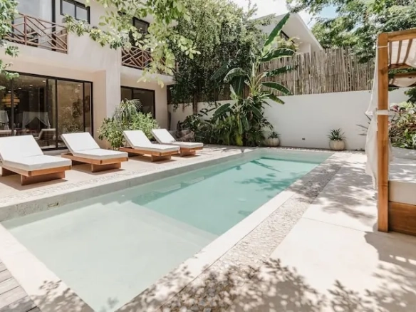 Pool side View in Villa Sorella Tulum 4 Bedroom House for Sale