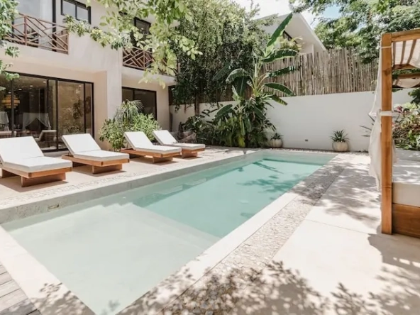 Pool side View in Villa Sorella Tulum 4 Bedroom House for Sale