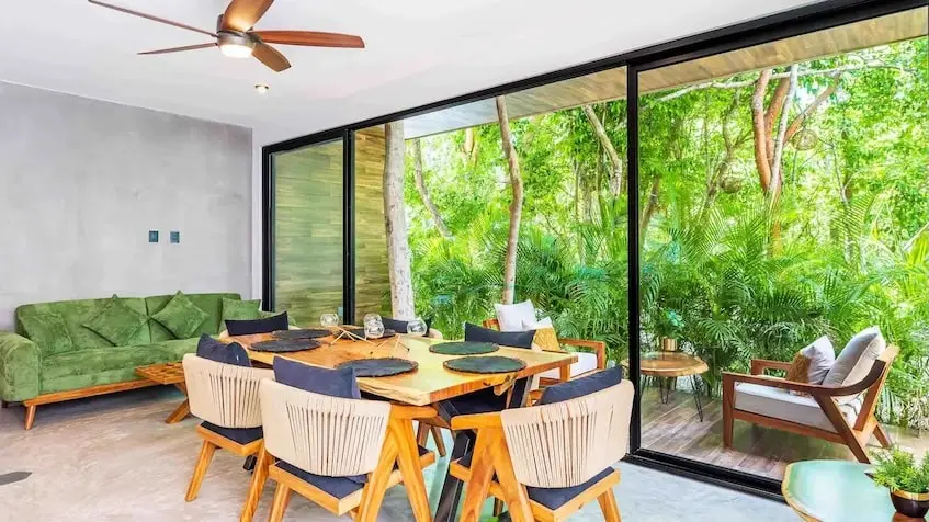 Room eating tarrace in Aguasanta Tulum
