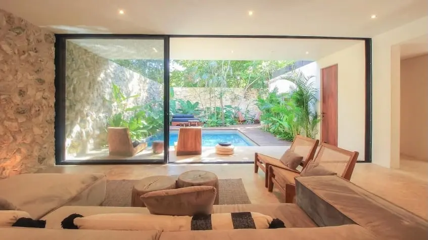 Room with view pool in Villa Kaan Tulum | 3 Bedroom House for Sale in Holistika
