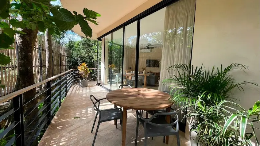 A terrace in Joyn Living Tulum