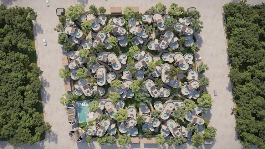 Aerial view Fabrica Tulum | Exclusive Condos for Sale
