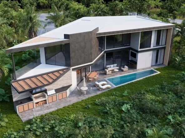 Aerial View Villa Essenza Playa del Carmen