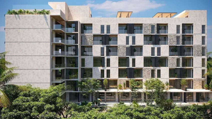 Facade rear Terra Playa del Carmen