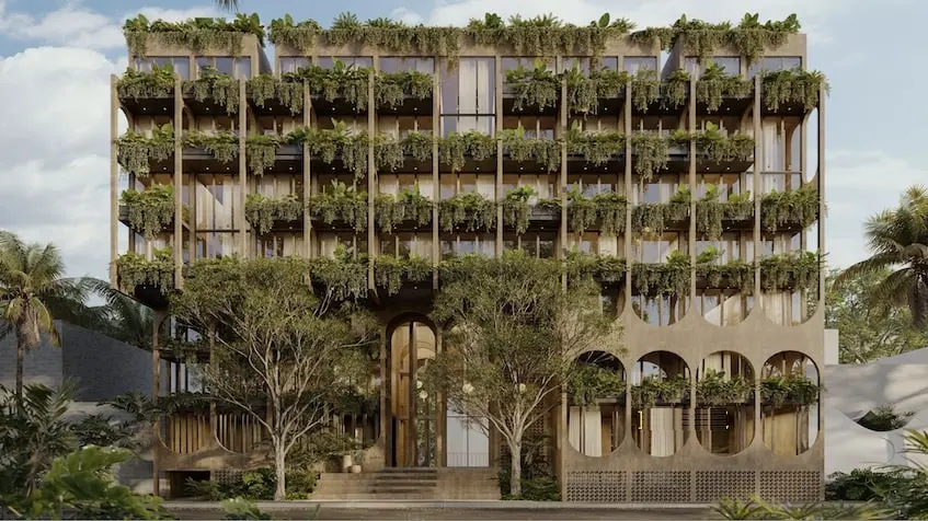 Front facade Noble Playa el Carmen