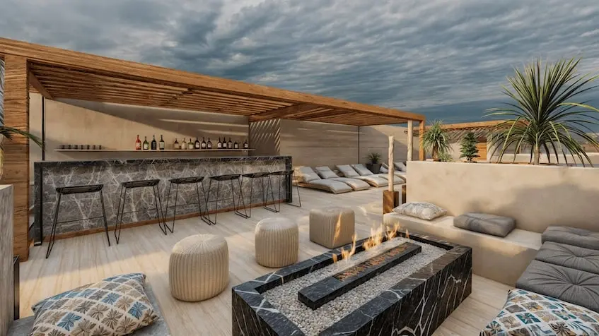Rooftop grill Koox Puerto Morelos