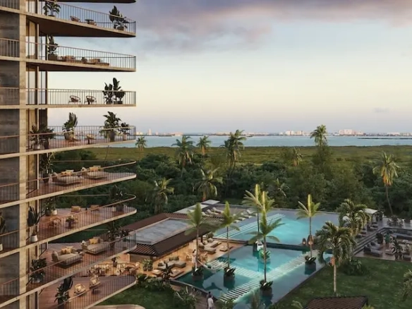 Balconies ocean view in Haven Cancun