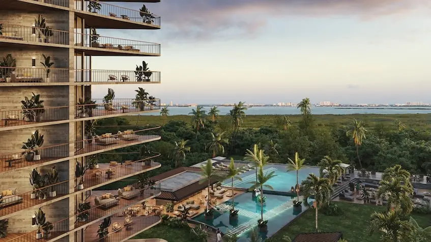 Balconies ocean view in Haven Cancun