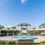 Piscina redonda frente a la caseta de seguridad en Senderos Mayakoba