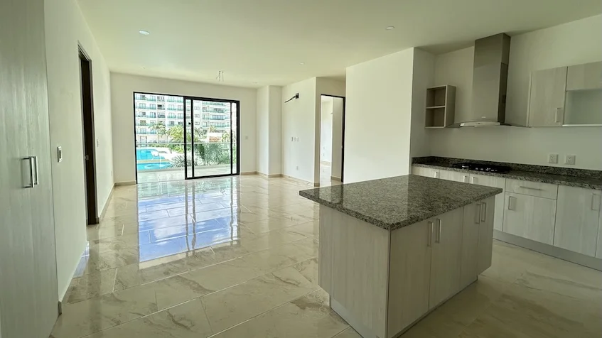 Kitchen with Garden View in Valle Aurora Playa del Carmen