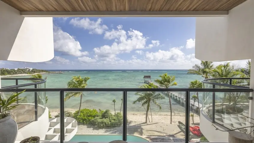 Vista al mar en Tankah 52 Beachfront Condos Tulum