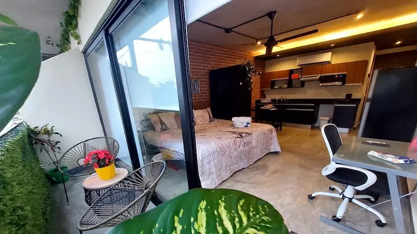 Estudio con terraza en Believe condos playa del carmen