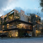 Corner view of the residential building at Coba Luxury Apartments