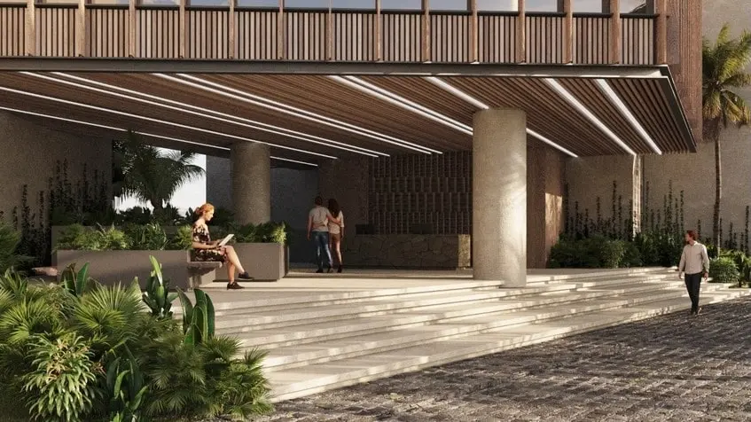 Lobby en Brhiza del Mar Puerto Morelos