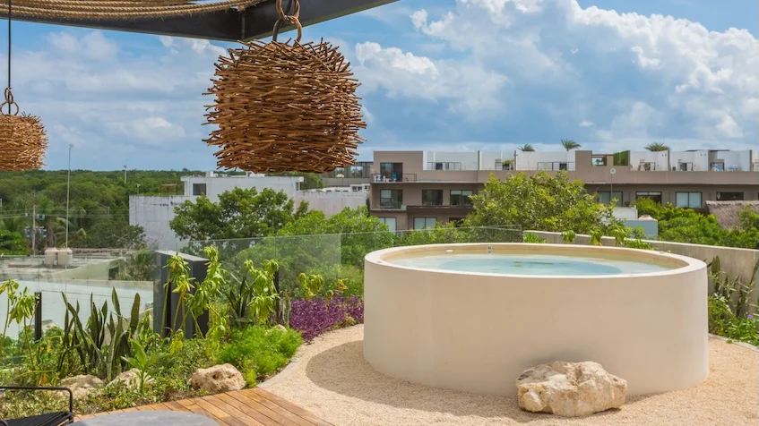 Rooftop plung pool en Iik Tulum