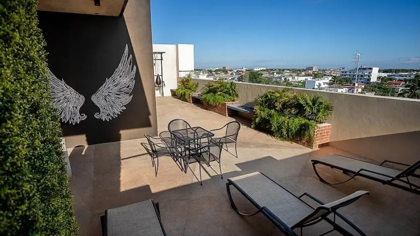 Terraza en Casa Selva Escondida Puerto Morelos