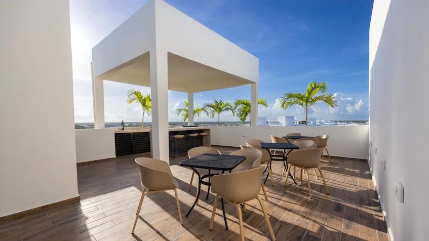 Rooftop con asador en Mya Black Dimond Playa del Carmen