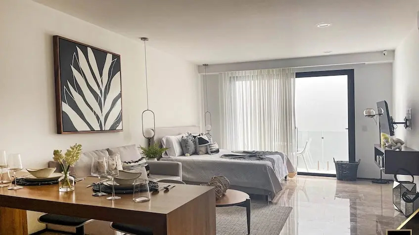 Intérieur d'une chambre à My Menesse à Playa del Carmen